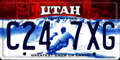 UT license plate C247XG