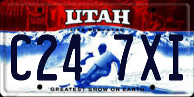 UT license plate C247XI