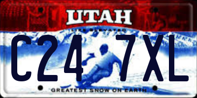 UT license plate C247XL