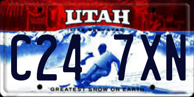 UT license plate C247XN