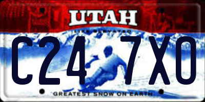 UT license plate C247XO