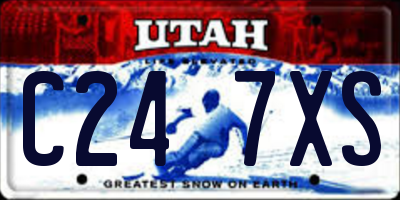 UT license plate C247XS