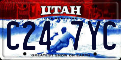 UT license plate C247YC