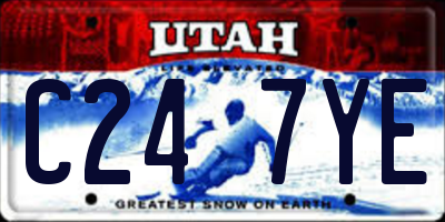 UT license plate C247YE