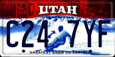 UT license plate C247YF