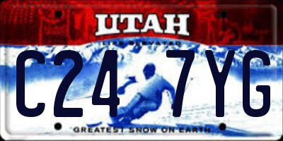UT license plate C247YG