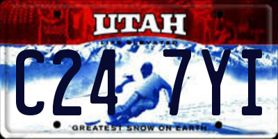 UT license plate C247YI