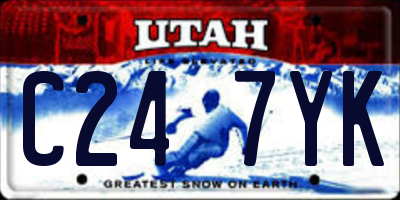UT license plate C247YK