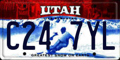 UT license plate C247YL
