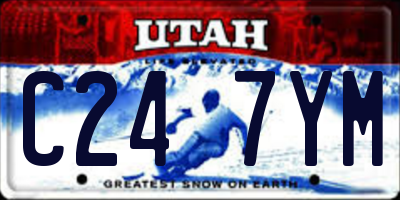 UT license plate C247YM