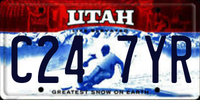 UT license plate C247YR