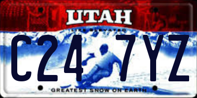 UT license plate C247YZ