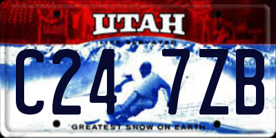 UT license plate C247ZB