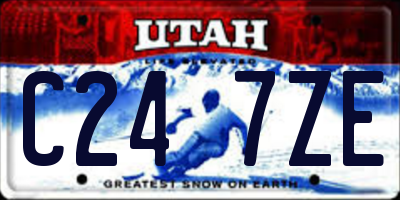UT license plate C247ZE