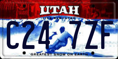 UT license plate C247ZF