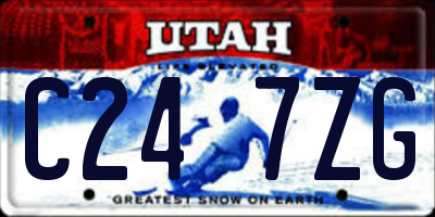 UT license plate C247ZG