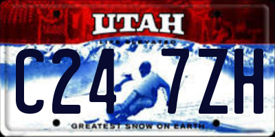 UT license plate C247ZH