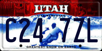 UT license plate C247ZL