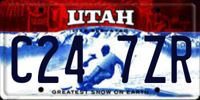 UT license plate C247ZR