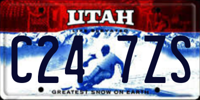 UT license plate C247ZS