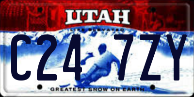 UT license plate C247ZY