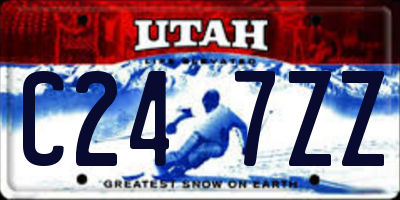 UT license plate C247ZZ