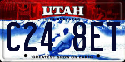 UT license plate C248ET
