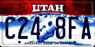 UT license plate C248FA