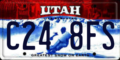 UT license plate C248FS