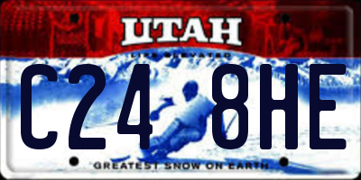 UT license plate C248HE