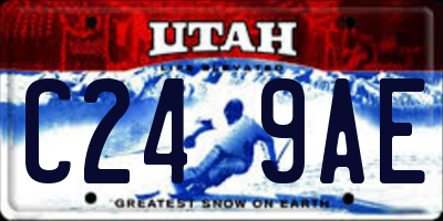 UT license plate C249AE