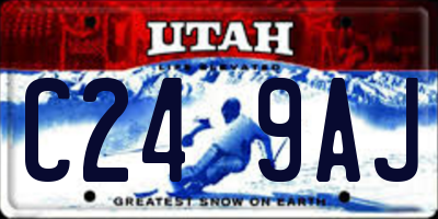 UT license plate C249AJ