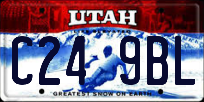 UT license plate C249BL