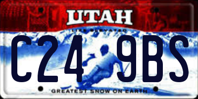 UT license plate C249BS