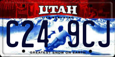 UT license plate C249CJ