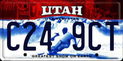 UT license plate C249CT