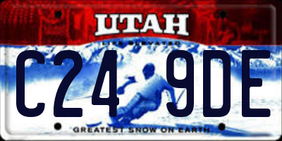 UT license plate C249DE