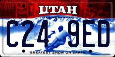 UT license plate C249ED