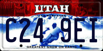 UT license plate C249EI