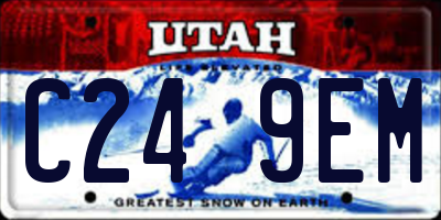 UT license plate C249EM