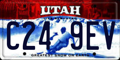 UT license plate C249EV