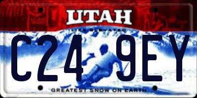UT license plate C249EY
