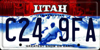 UT license plate C249FA