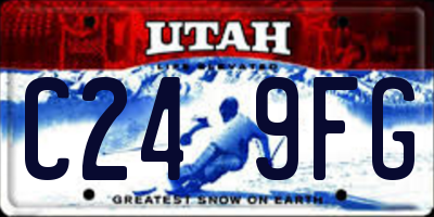 UT license plate C249FG