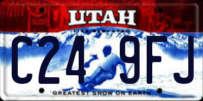 UT license plate C249FJ