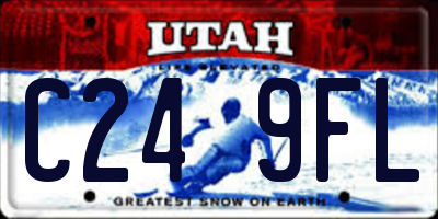 UT license plate C249FL