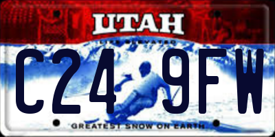 UT license plate C249FW