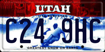 UT license plate C249HC