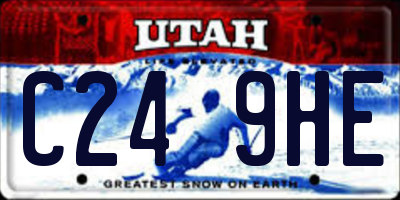 UT license plate C249HE