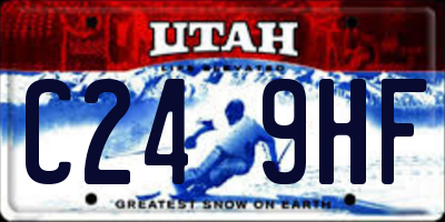 UT license plate C249HF